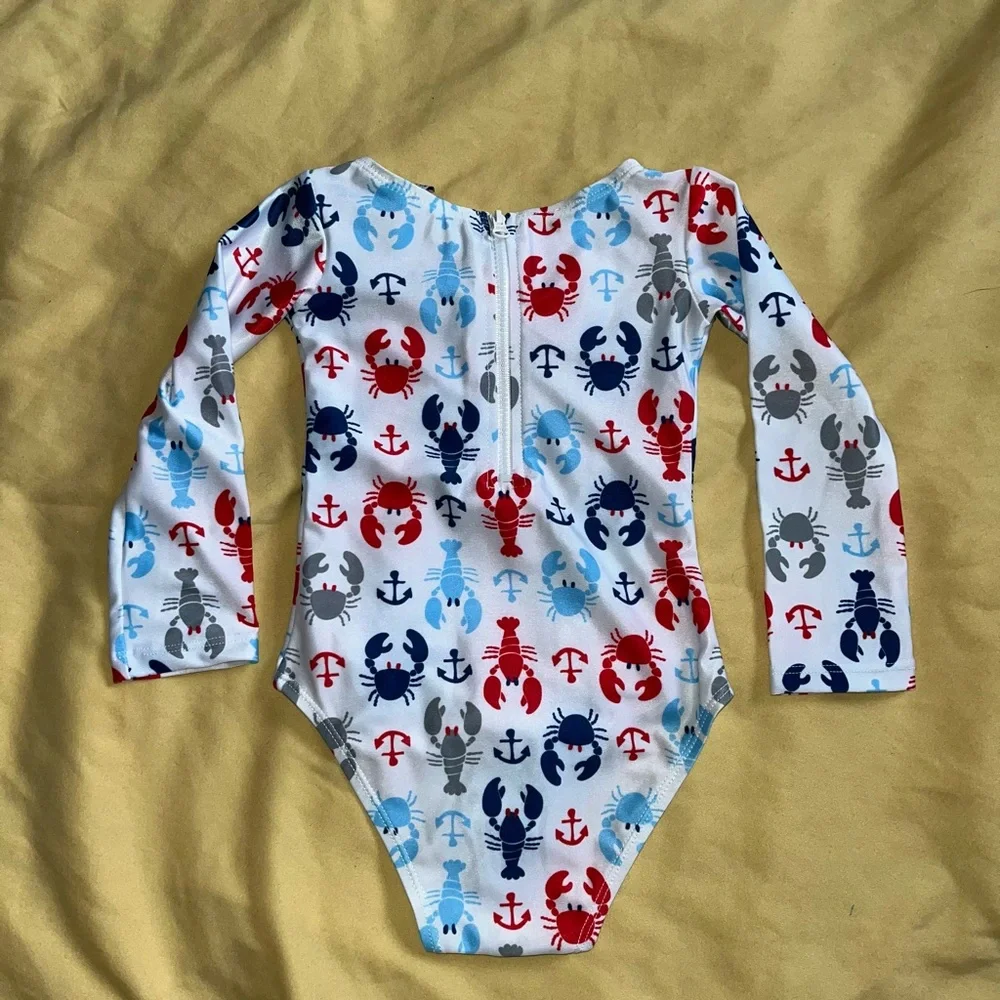 Flap Happy Kids UV 50 NWT Long Sleeve One Piece Swimsuit Size 2